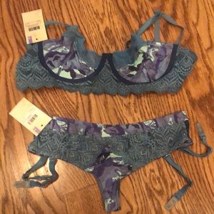 Maaji balconette bra and thong honeymoon lingerie!